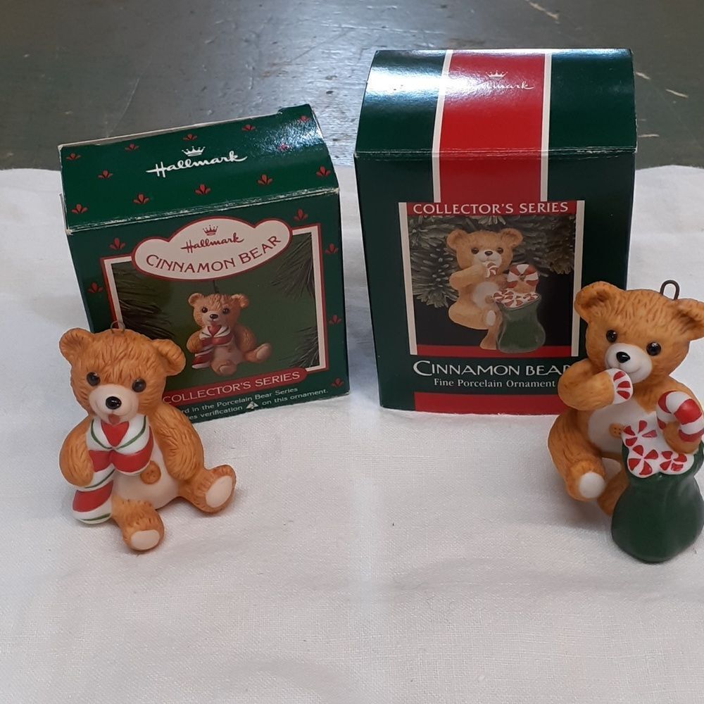 2 -Hallmark Keepsake Cinnamon Bear ornaments
